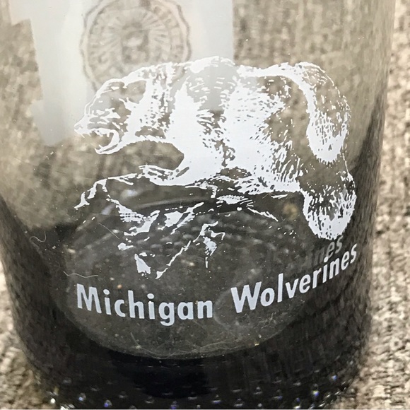 U OF M Michigan Wolverines rocks glasses set of 8 - Picture 5 of 8